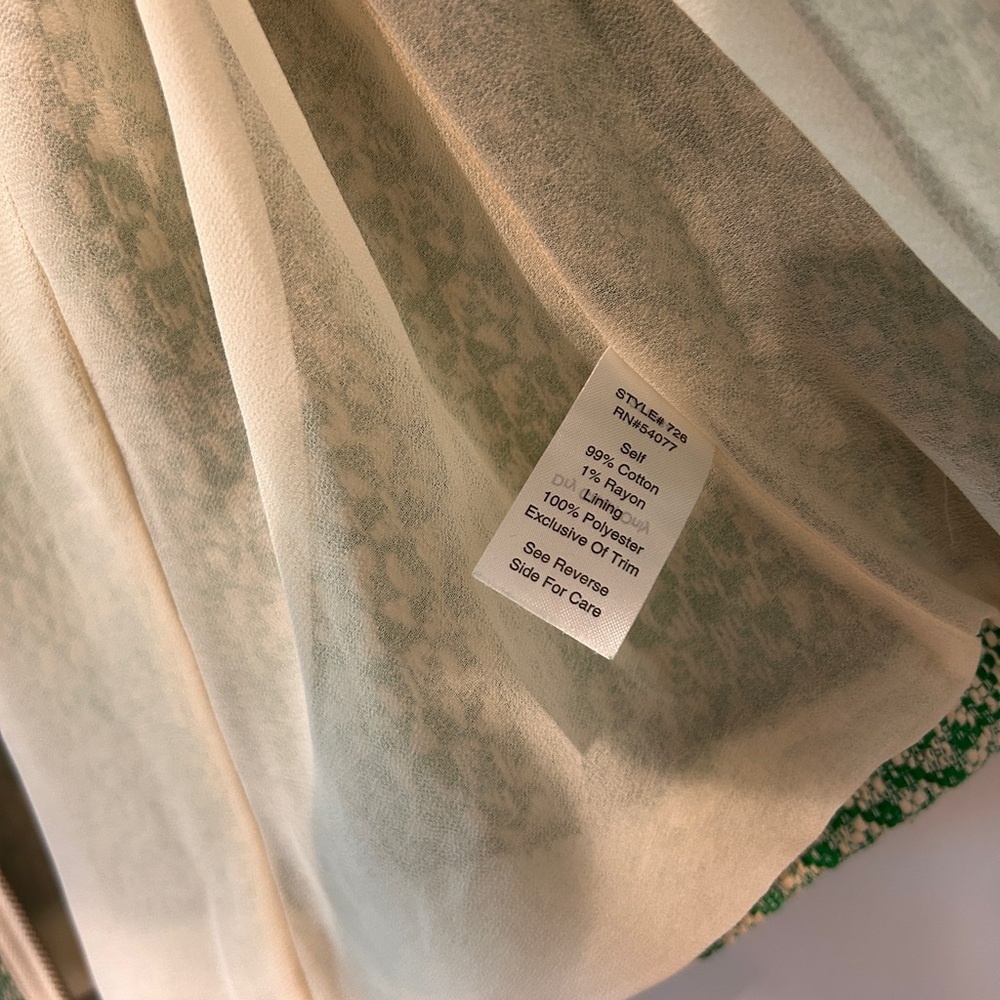 CAbi Green and Cream Tweed Blazer - Picture 6 of 11